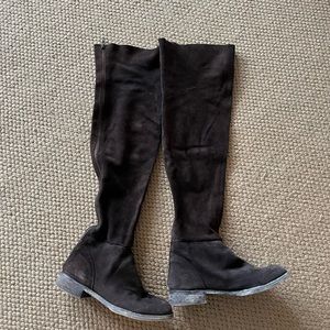 Chocolate suede Free People Over the Knee boot Size 37